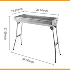 Portable Charcoal Bbq Grill Stainless Steel Outdoor Cook Folding Barbeque Grill