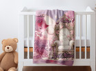Princess Milestone Blanket For Baby Girl  Personalized Name  Baby Shower Gift