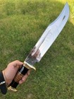 Custom Handmade D2 18  Hunting Crocodile Dundee High Polish Survival Bowie Knife