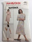 1986 Butterick 3690 Vintage Sewing Pattern Womens Dress Size 8 10 12