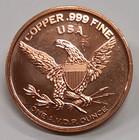 One Avdp Ounce  999 Copper Round W rms Titanic Design