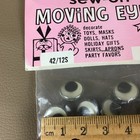 Vintage Walco 12mm Sew-on Moving Eyes  Metal Shank Buttons 6 Pcs  Nos Googly