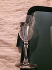 3 Cut Etched Floral Flower  Vine Design Lrg Wine Glass Clear 8oz Cup 7 