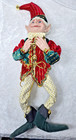 Robert Stanley Christmas Elf Pixie Doll Shelf Sitter Mardi Gras Jester 20 
