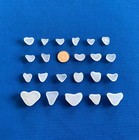 Genuine Beach Sea Glass Perfectly Heart-shaped Beautiful Whites Surf-tumbled