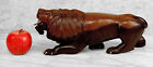 Vintage 15  Traditional Mahogany Lion Carved Sculpture