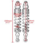 Adjustment 330mm 13  Black Rear Air Shocks Damper Absorbers Suspension