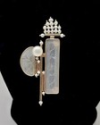  98 Donna Chambers 14k Gold Ch ing Mop Gaming Chips Brooch Earring Set coa