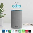New Amazon Echo 2nd Gen Smart Speaker Heather Gray Fabric Alexa Bluetooth Wi-fi
