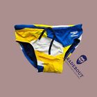 Speedo Men Sapphire Blue Gold Team Endurance  Swim Brief Swimwear Size 30