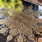 Victorian Gold Filled Ladies Watch Chain Slide Necklace - Seed Pearls - C1890