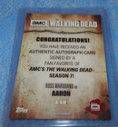 2017 Topps The Walking Dead Evolution Ross Marquand Autograph Card As Aaron A-rm