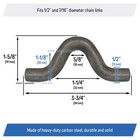1 2  Weld On Safety Chain Clip For Truck Trailer Hitch Mount  4 