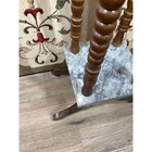 Vintage Marble Plant Stand 44  Victorian Revival Spool Turned Wood Pedestal