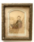 Antique Vintage Victorian Child Portrait Oil Painting Framed