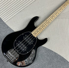 M Bass Electric Guitar Black Color Mahogany Body Maple Neck 4 Strings In Stock