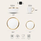 Stone Lain Porcelain 16pc Dinnerware Set  Service For 4  White  open Box 