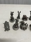 Lot Of 15 Pewter Figurines Bunny Rabbits Free Shipping