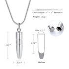 Cremation Jewelry Bullet Urn Necklace For Ashes Cylinder Urn Memorial Keepsake