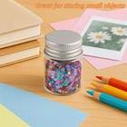 Clear Glass 15ml 0 5oz Refillable Jars With Aluminum Screw Lids Small Aluminum