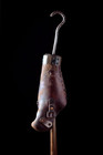 Antique Victorian Civil War Leather Metal Prosthetic Hook Hand