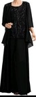 Mother Of The Bride Evening Gown Black W  Jacket S  22w Only Worn Once