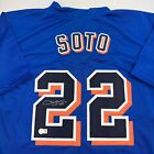 Autographed signed Juan Soto New York Blue Baseball Jersey Beckett Bas Coa