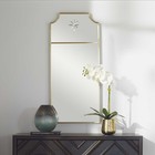 Uttermost Caddington 09748 Satin Brushed Brass Vanity Mirror 18x40