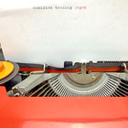 Olivetti Valentine Typewriter Red Bucket Vintage  W  Case Spain And New Ribbon