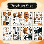 Vintage Halloween Window Clings Retro Ghost Pumpkin Black Cat Halloween Window S