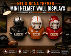 Mini Helmet Display Nfl Ncaa Themes   Wall Mount Helmet Walleez   Personalized