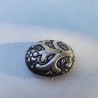 Big Vintage Signed 970 Pure Mexico Eagle Mark Flower Sterling Pill Trinket Box