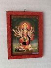 Vintage Kali Frame Picture  Shiva Kali Old Indian Hindu Goddess Photo - 9 X 12  