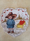 Lot Of 3 Antique Victorian Scrap Paper Lace Embossed Valentine Cards Postcard