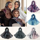 Chiffon Scarf Hijab High Quality Elegant Sarong Shawl Wrap Floral Maxi Soft