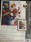 Bucket Of Flowers Crewel Embroidery Kit Nip 11x14 Sunflowers Daisies In Sun