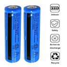 2pcs Rechargeable 3000mah 3 7v Brc Batteries For Tactical Led Flashlight Torch
