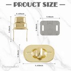 Turn Lock Clasp 12pcs Metal Purse Closure Hardware Set