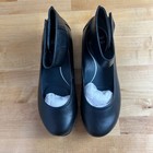 Dansko Shoes Lulu Size 37 Black Leather Ankle Strap Wedge Mary Jane Hook Loop