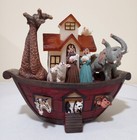 Vintage Noah s Ark Nightlight Table Lamp Resin  8  Tall X 10  Long
