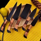 D2 Steel Handmade Chef Knives Kitchen Knife Set Hammer Pattern Full Tang