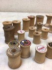 Vintage Lot Of 30 Wooden Wood Sewing Empty Thread Spools Assorted Size Craft