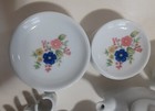 Vintage Miniature Tea Set Strombecker Corp Blue Floral Childrens Toy 50 Pieces