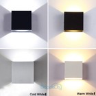 2 4x Led Wall Lamp Modern Up Down Sconce Lighting Fixture Cube Light White 6000k
