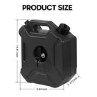 5l 1 3 Gallon Fuel Petrol Container Gas Cans Spare Emergency Backup Tank Black