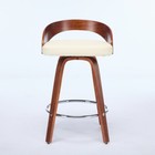 Bar Stools Set Of 2  Swivel Bar Height Stools With Low Back  Wood Bar Chairs