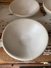 4 Old Vintage White Thick Chunky Butter Pat Pinch Bowls