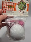Walco Tri-bead Tantalizer Pink fuchsia Vtg Sequin Bead Christmas Ornament Kit