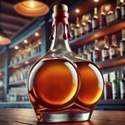 Funny Booty Shaped Glass Liquor Decanter Novelty Whiskey Bottle For Gag Gift New