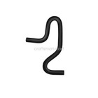 3 8  10mm U-cut Molded Curved Fuel Line Rubber Hose Elbow 45 90 135 180 Degree